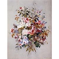 Amazon.co.jp: 絵画春の花の花束ピエール オーギュスト